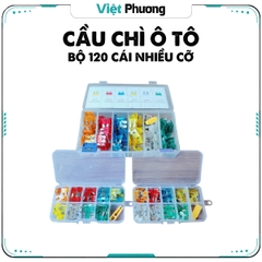 Hộp 120 Cầu Chì Dự Phòng cho Ô Tô, Xe Hơi, Xe Máy, Xe Tải (nhiều kích cỡ)