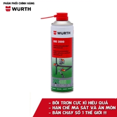 Mỡ Bò Nước Bôi Trơn Chịu Nhiệt Wurth HHS 2000 dạng xịt chai 500ml Nhập Khẩu Chính Hãng CHLB Đức WU-HHS2000