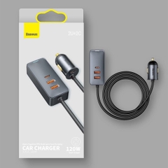 Tẩu Sạc Nhanh Mở Rộng 4 Cổng Baseus Share Together Extention Car Charger 120W (4 Port * 30W, QC/ PD/PPS)