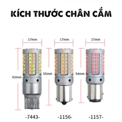 Đèn LED Phanh Hậu Stop Lùi Xi Nhan YOBIS SIÊU SÁNG CAO CẤP 12V 23W chân T20 7440 7443 1156 1157 cho Ô Tô Xe Hơi