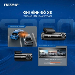 Camera Hành Trình VIETMAP S860 Cảnh Báo Giao Thông Bằng Giọng Nói Ghi Hình Trước Sau)