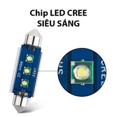 Đèn LED Trần Ô Tô Xe Hơi Cao Cấp Chip Cree Giải Mã Canbus Dài 31mm, 36mm, 39mm, 41mm dùng cho nội thất và biển số