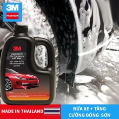 Xà Bông Rửa Xe Đậm Đặc Kết Hợp Sáp Phủ Bóng 3M Car Wash And Wax PN39000W (dung tích 1L, Nhập Khẩu Thái Lan)