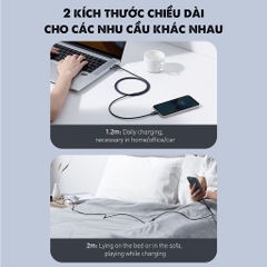 Dây Cáp Sạc Nhanh iPhone PD 20W Baseus Crystal Shine Series Fast Charging for Apple (Type-C to Lightning)