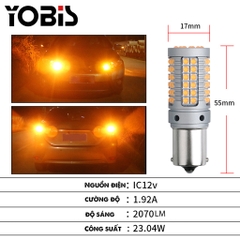 Đèn LED Phanh Hậu Stop Lùi Xi Nhan YOBIS SIÊU SÁNG CAO CẤP 12V 23W chân T20 7440 7443 1156 1157 cho Ô Tô Xe Hơi