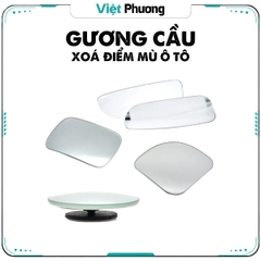Gương Cầu Xóa Điểm Mù Ô Tô Xe Hơi LOẠI TỐT Hình Tròn, Oval, Chữ Nhật, Rẻ Quạt Xoay 360 Độ