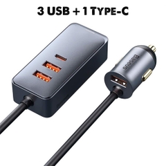 Tẩu Sạc Nhanh Mở Rộng 4 Cổng Baseus Share Together Extention Car Charger 120W (4 Port * 30W, QC/ PD/PPS)
