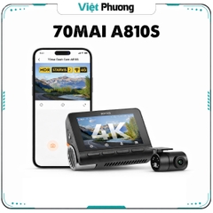 Camera Hành Trình 70mai A810S Ghi Hình Đồng Thời 2 Kênh Trước Sau 4K UHD HDR (Bản Quốc Tế)