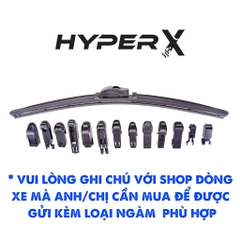Gạt Mưa Silicone HyperX CAO CẤP Hỗ Trợ Thay Ngàm Đa Năng Lưỡi Gạt Phủ Nano Hiệu Ứng Lá Sen (phiên bản 2022)