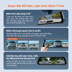 Camera Hành Trình Ô tô Kẹp Gương 70mai Rearview Dash Cam S500 (Màn hình cảm ứng, ra lệnh giọng nói)