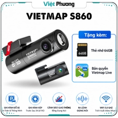 Camera Hành Trình VIETMAP S860 Cảnh Báo Giao Thông Bằng Giọng Nói Ghi Hình Trước Sau)
