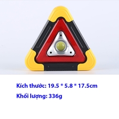 Đèn LED Cảnh Báo Nguy Hiểm Đa Năng Hình Tam Giác Kiêm Pin Sạc Dự Phòng Cho Ô Tô Xe Hơi