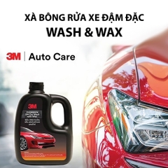 Xà Bông Rửa Xe Đậm Đặc Kết Hợp Sáp Phủ Bóng 3M Car Wash And Wax PN39000W (dung tích 1L, Nhập Khẩu Thái Lan)