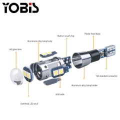 Đèn LED T10 Cao Cấp SIÊU SÁNG cho Ô Tô Xe Máy Hỗ Trợ Giải Mã Canbus (10 chip SMD 3030)