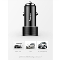 Tẩu Sạc Nhanh Ô Tô Xe Hơi Baseus Particular Digital Display QC + PPS Dual 45W - 65W (PPS, PD, QC 4.0, SCP, AFC)