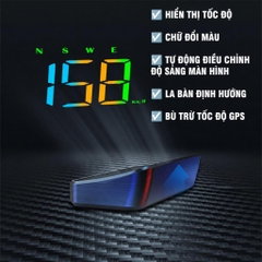 Màn Hình Hiển Thị Tốc Độ HUD W1 / M2 / W2 / M2S (GPS, nguồn USB) Cho Mọi Ô Tô Xe Hơi Phiên Bản 2026