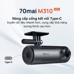 Camera Hành Trình Ô tô Xiaomi 70mai M310 Phiên Bản QUỐC TẾ Độ Nét Cao Kết Nối WiFi Tiện Lợi độ phân giải 1296P