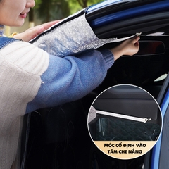 Bạt Phủ Che Nắng Chống Nóng Kính Lái Ô Tô Xe Hơi 4 Lớp Tráng Bạc Cao Cấp Loại Tốt (phiên bản mới 2020)