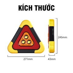 Đèn LED Cảnh Báo Nguy Hiểm Đa Năng Hình Tam Giác Kiêm Pin Sạc Dự Phòng Cho Ô Tô Xe Hơi