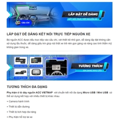 Bộ Dây Nguồn Đấu Cầu Chì Xe Hơi Cho Camera Hành Trình VIETMAP Điện áp đầu vào 12V/24V