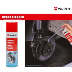 Chai Xịt Vệ Sinh Đĩa Phanh Ô Tô Wurth Brake Cleaner 500ml Tẩy Rửa Làm Sạch Dầu Mỡ Bụi Kim Loại