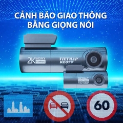 Camera Hành Trình VIETMAP KC01 PRO (Ver 2.0) Cảnh Báo Giao Thông Bằng Giọng Nói Ghi Hình Trước Sau (Chính Hãng)