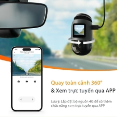 Camera Hành Trình 70mai Dash Cam Omni X200 Giám Sát Từ Xa Bằng Mạng 4G, Điều Khiển Xoay 360 Độ