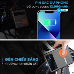 Bộ Kích Nổ Ô Tô Kiêm Bơm Lốp Đa Năng VIETMAP DK-MF139 Cao Cấp Kiêm Sạc Dự Phòng (mẫu mới 2024)