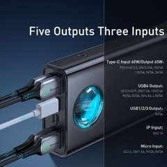 Pin Sạc Dự Phòng Công Suất Cao Baseus Amblight Quick Charge 30000mAh (hỗ trợ PD 65W) Cho Smartphone, Laptop