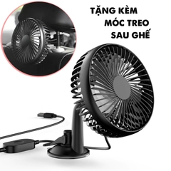 Quạt Đôi Mini Đa Năng Dùng Nguồn USB Xoay 360 Độ Công Suất Lớn Cho Ô Tô Xe Hơi Văn Phòng Gia Đình