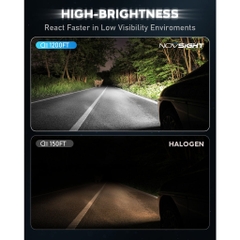 Đèn Pha, Cos LED Ô Tô Xe Hơi Siêu Sáng Cao Cấp NovSight N63 Mini-Series 16.000LM 6500K Chân H7