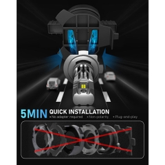 Đèn Pha, Cos LED Ô Tô Xe Hơi Siêu Sáng Cao Cấp NovSight N63 Mini-Series 16.000LM 6500K Chân H7