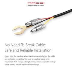 Bộ Dây Nguồn Xe Hơi Hardwire Kit cho Camera Hành Trình DDPai Mini Pro/ Mini 5/ Z40 Điện áp đầu vào 12V/24V