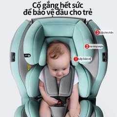 Ghế Ngồi Ô Tô Trẻ Em ISOFIX Children Safety Seat Xoay 360 Độ Cho Bé Sơ Sinh Đến 12 Tuổi
