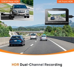 Camera Hành Trình 70mai A810S Ghi Hình Đồng Thời 2 Kênh Trước Sau 4K UHD HDR (Bản Quốc Tế)