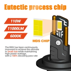 Đèn LED Ô Tô Xe Hơi Siêu Sáng Cao Cấp AKE T55 11.000LM 6000K Chân H1 H3 H4 H7 H11 9005 9006 9012