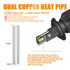 Đèn LED Ô Tô Xe Hơi Siêu Sáng Cao Cấp AKE T55 11.000LM 6000K Chân H1 H3 H4 H7 H11 9005 9006 9012