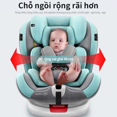 Ghế Ngồi Ô Tô Trẻ Em ISOFIX Children Safety Seat Xoay 360 Độ Cho Bé Sơ Sinh Đến 12 Tuổi