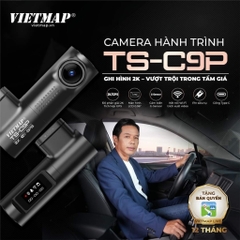 Camera Hành Trình VIETMAP TS-C9P Độ Phân Giải 2K Tích Hợp GPS Tặng Bản Quyền Vietmap Live 1 Năm