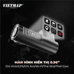 Camera Hành Trình VIETMAP TS-C9P Độ Phân Giải 2K Tích Hợp GPS Tặng Bản Quyền Vietmap Live 1 Năm