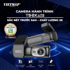 Camera Hành Trình VIETMAP TS-2K Lite Độ Phân Giải 2K Tích Hợp GPS Tặng Bản Quyền Vietmap Live 1 Năm