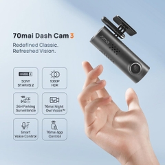 Camera Hành Trình Ô tô 70mai Dash Cam 3 M200 Phiên Bản QUỐC TẾ (Ra Lệnh Giọng Nói, Sony Starvis 2)