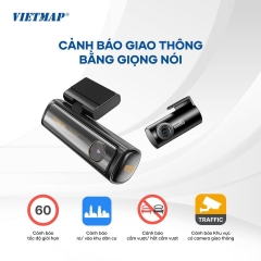 Camera Hành Trình VIETMAP TS-5K Ghi Hình Ultra 4K Cảnh Báo Giao Thông và Ra Lệnh Giọng Nói