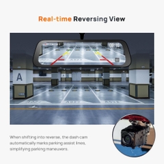 Camera Hành Trình Ô tô Kẹp Gương 70mai Rearview Dash Cam S500 (Màn hình cảm ứng, ra lệnh giọng nói)