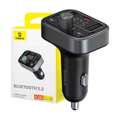 Tẩu Sạc Đa Năng Phát Nhạc Trên Xe Hơi Qua USB, Bluetooth Baseus S-09 Pro Series Car FM Transmitter