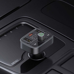 Tẩu Sạc Đa Năng Phát Nhạc Trên Xe Hơi Qua USB, Bluetooth Baseus S-09 Pro Series Car FM Transmitter