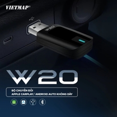 Vietmap W20 - Bộ Chuyển Đổi Kết Nối Apple Carplay + Android Auto Không Dây Cho Ô Tô Xe Hơi