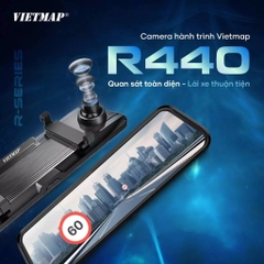 Camera Hành Trình Gắn Gương Vietmap R440 Ghi Hình 4K, Cảnh Báo Thông Minh, Hỗ Trợ Camera Lùi Xe