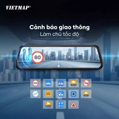 Camera Hành Trình Gắn Gương Vietmap R440 Ghi Hình 4K, Cảnh Báo Thông Minh, Hỗ Trợ Camera Lùi Xe