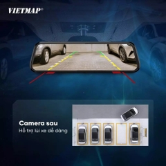 Camera Hành Trình Gắn Gương Vietmap R440 Ghi Hình 4K, Cảnh Báo Thông Minh, Hỗ Trợ Camera Lùi Xe